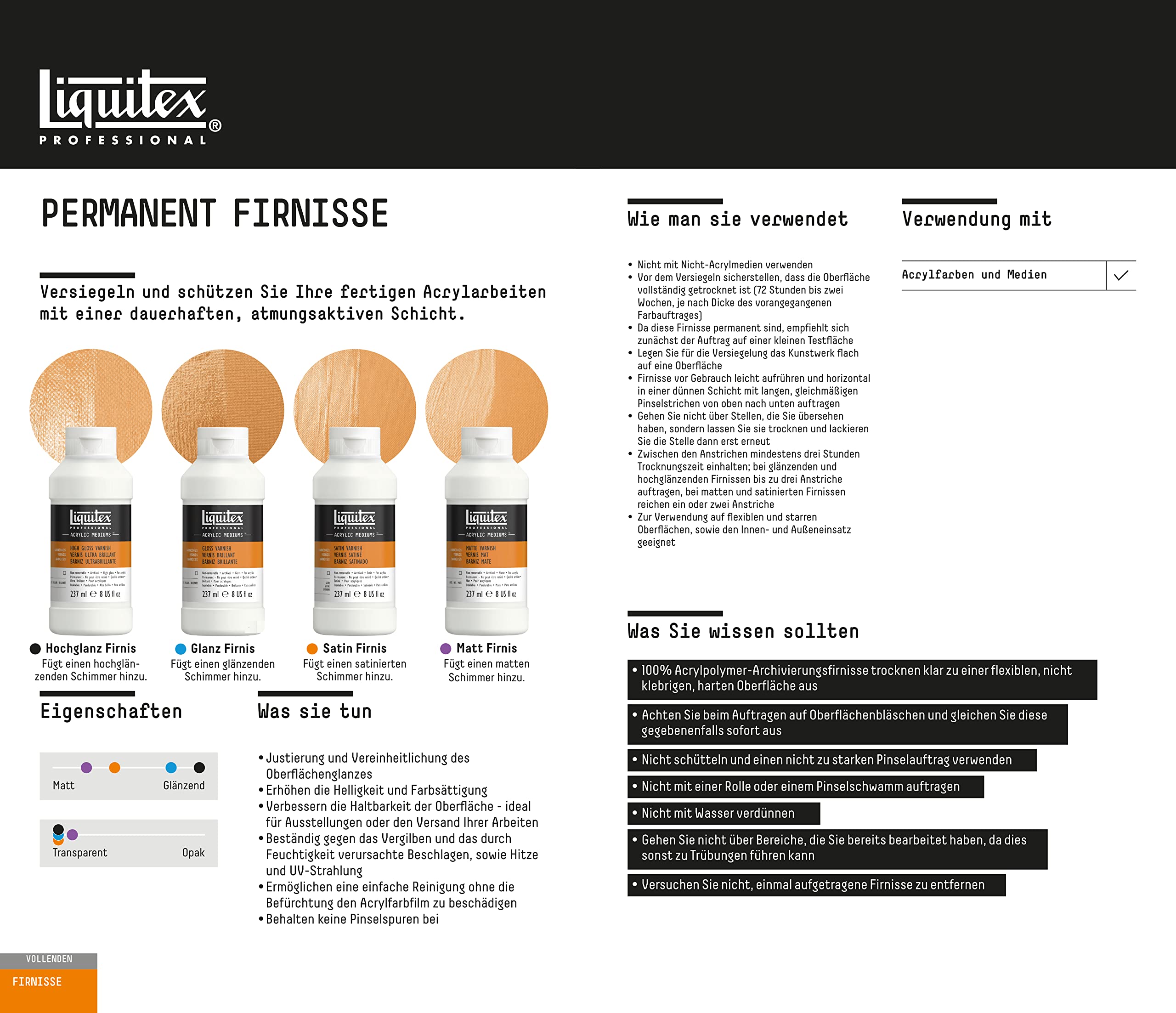 Liquitex varnish